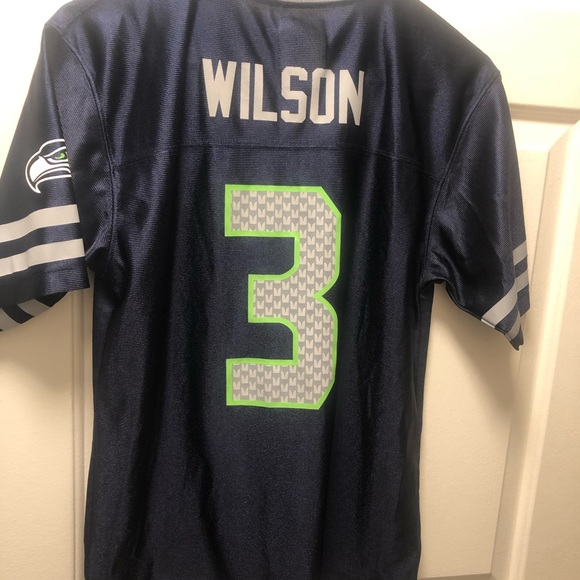 NFL SEATTLE SEAHAWKS BOYS Wilson #3 JERSEY Size Large XL (14/16) - Picture 2 of 12
